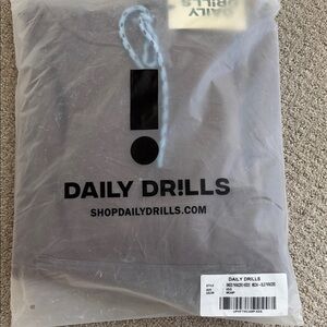 Daily Drills Black Hoodie with Light Blue Drawcords